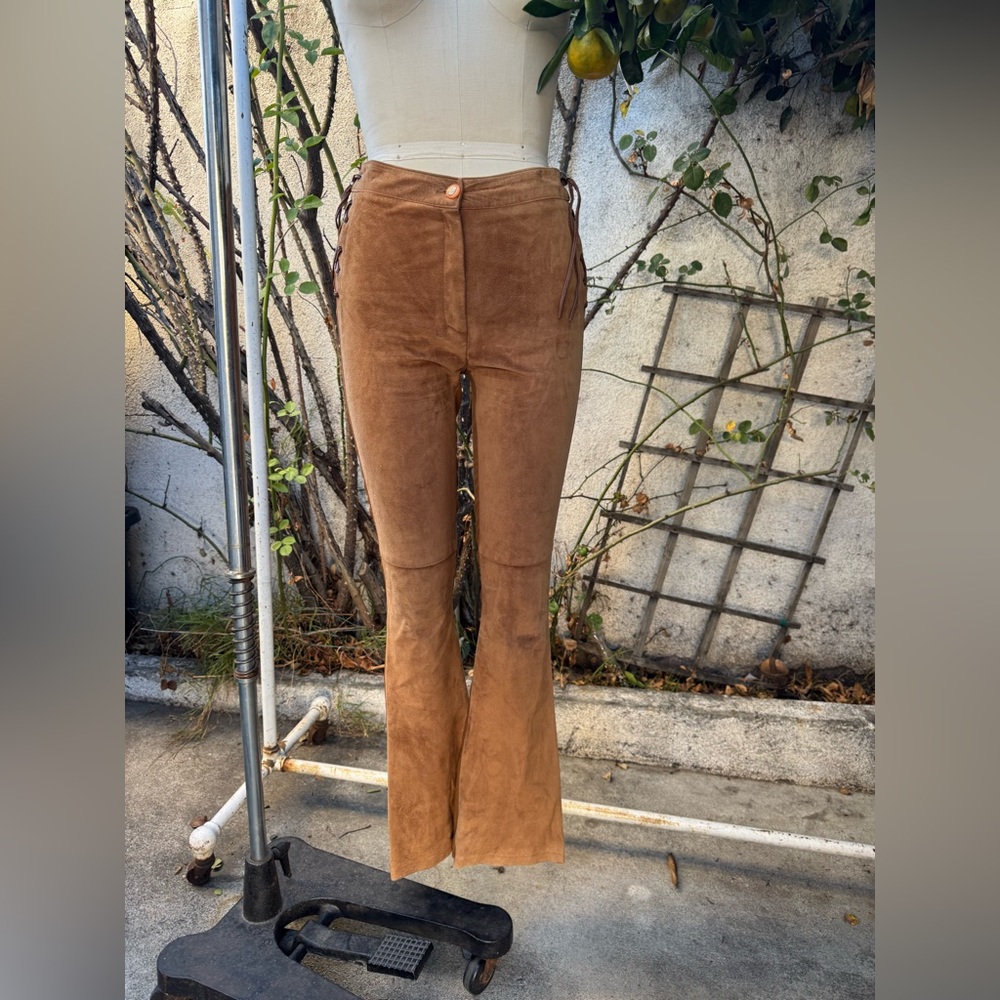 Brown Suede Women Jeans